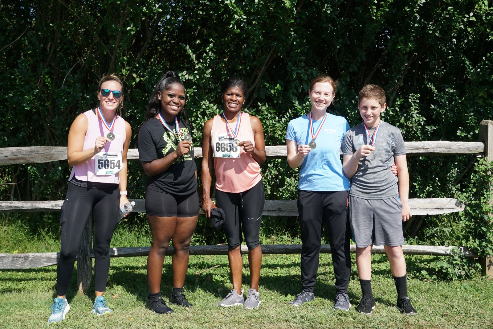 Some of the 2021 Run, Walk, Roll for Brain Injury Medalists